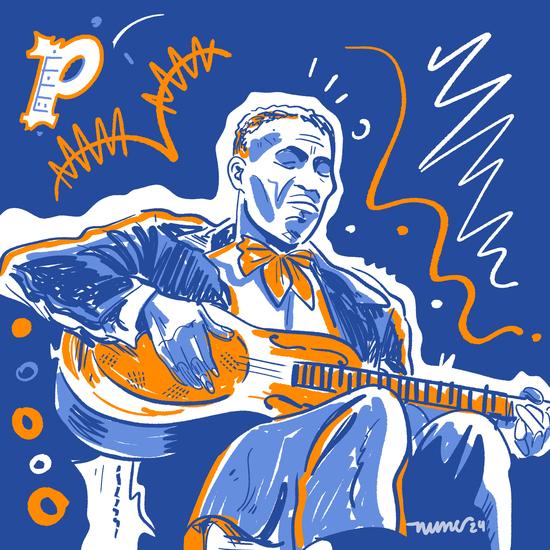 Son House guitar portrait