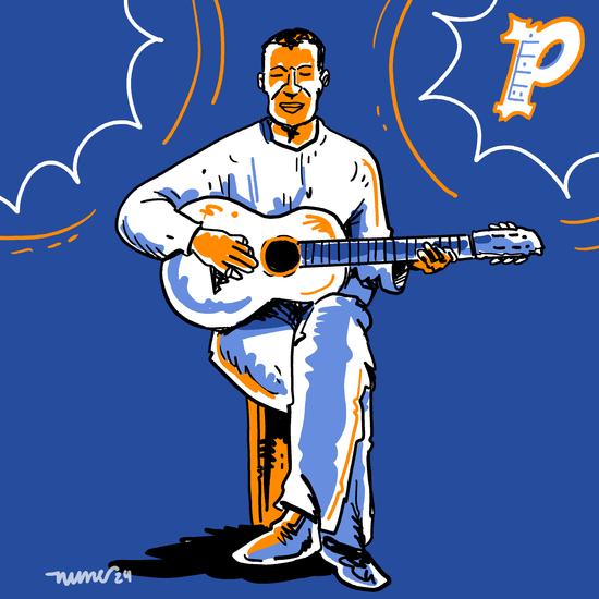 Willie Brown guitar portrait